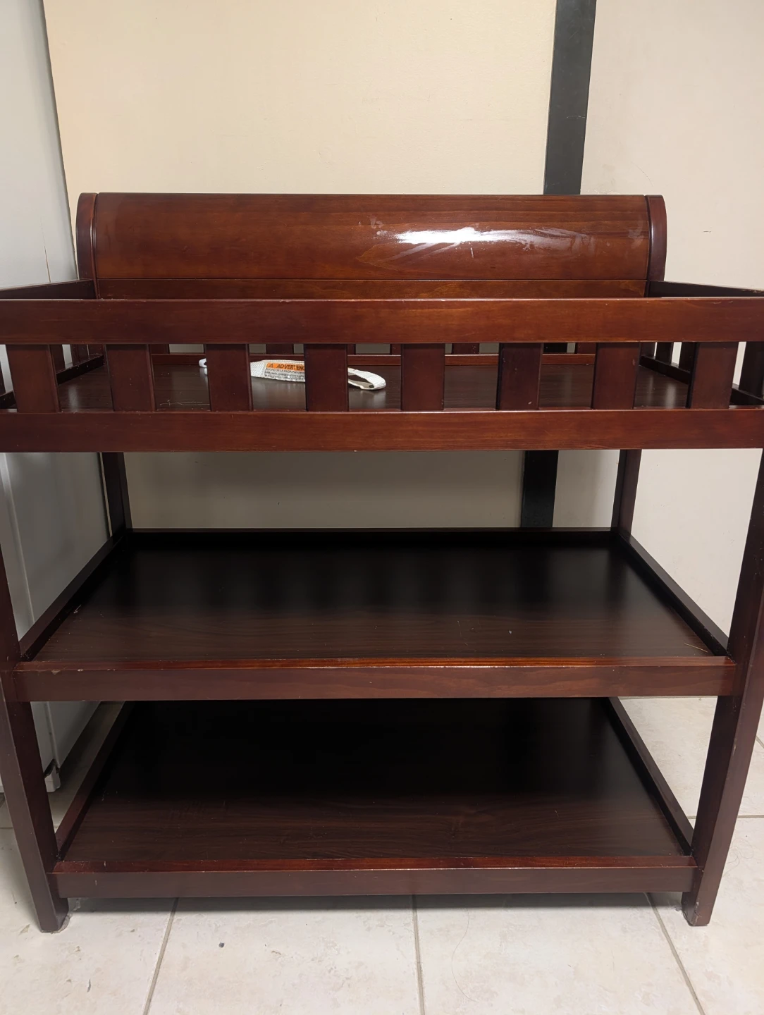 Change Table w Storage Shelves - Solid Wood, Excellent Condition - photo 3