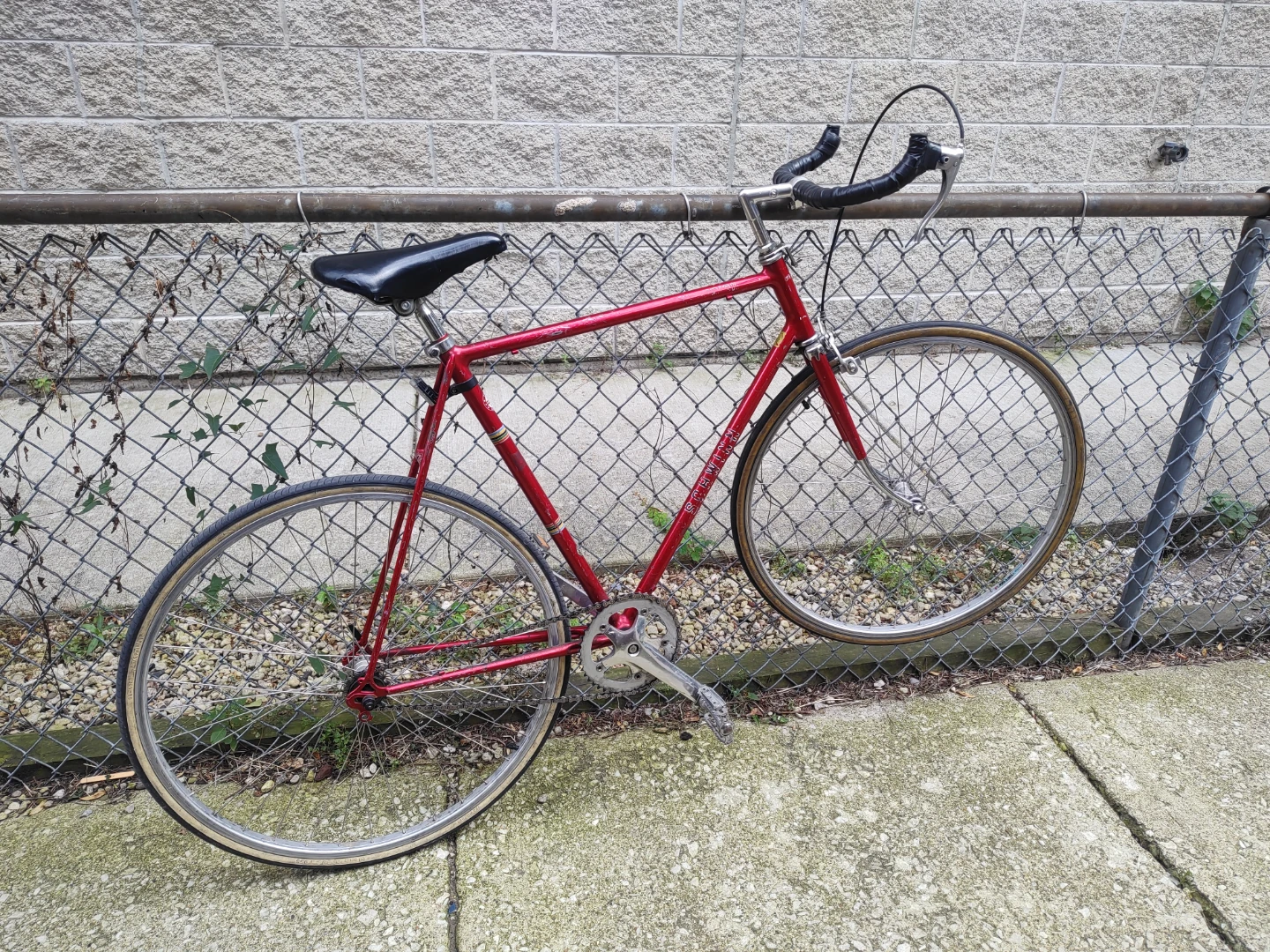 Cherry red Schwinn single speed road racer bike - photo 4