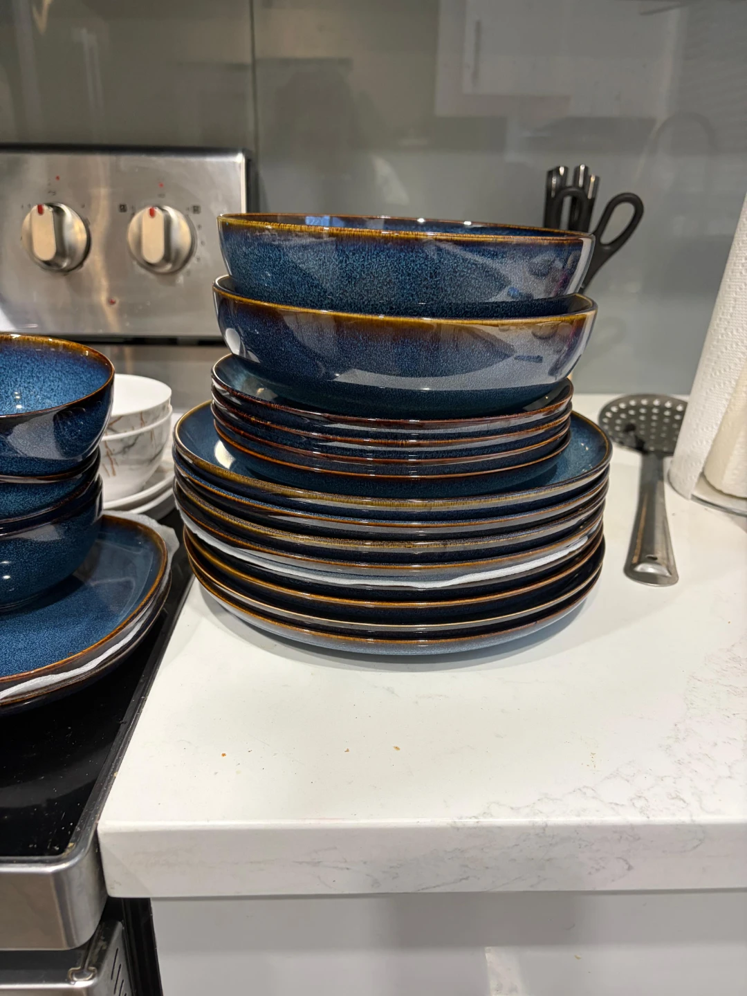 Teal Speckled Dinnerware Set - photo 2