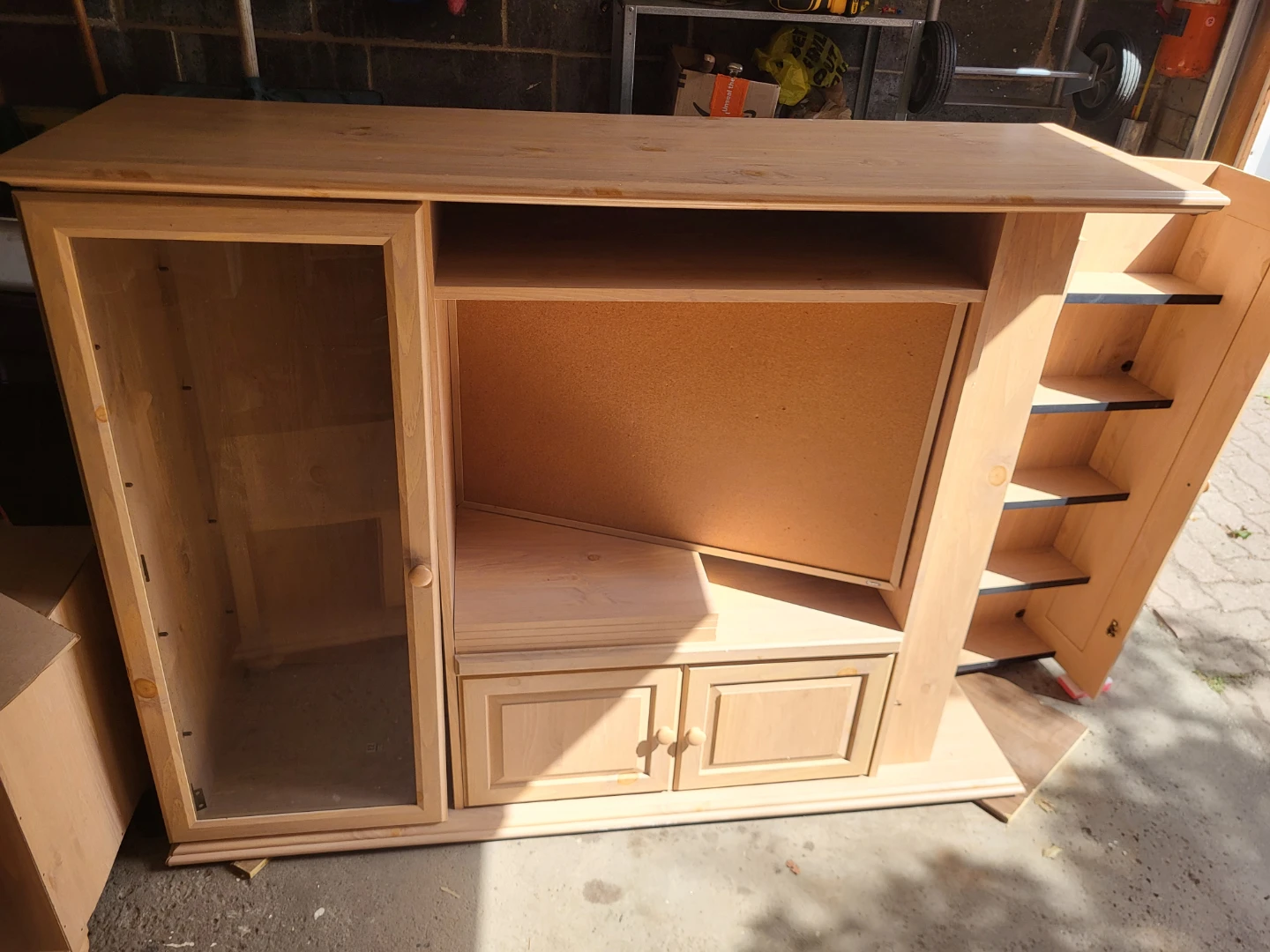 Solid Rose Pine Wood Media Console - photo 3