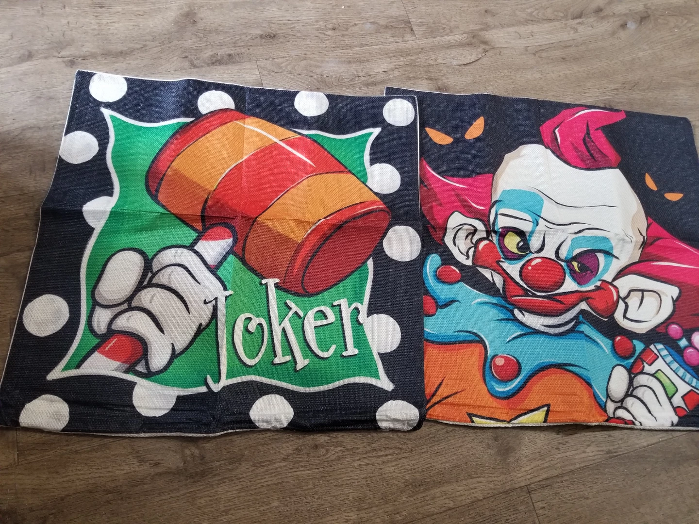 Joker-themed cushion covers
