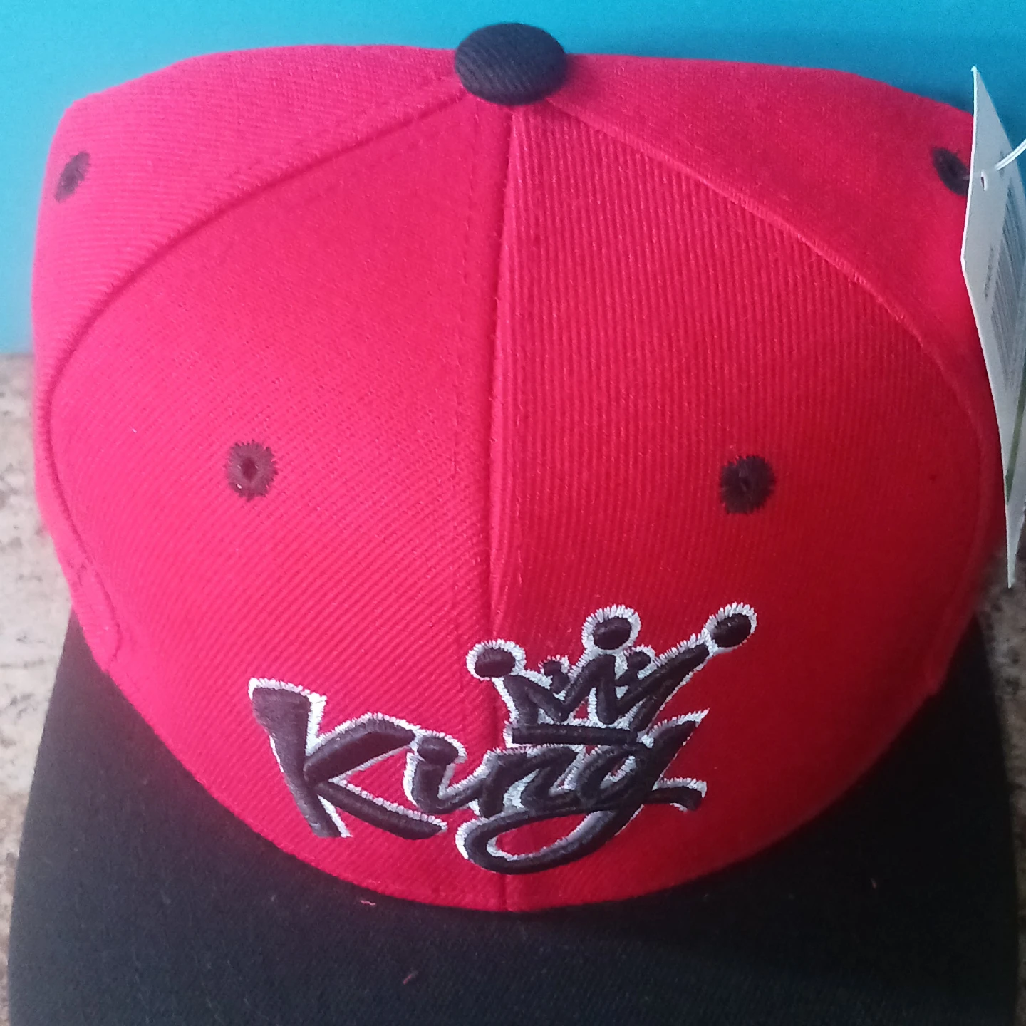 Ring of Fire:  King Snapback Hat Red and Black - photo 2
