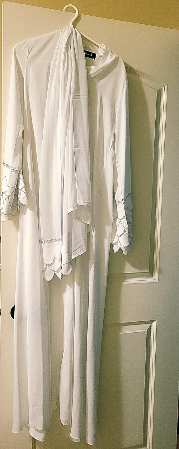 🤍XL White Kaftan with Saprkle sleeve maxi dress🤍