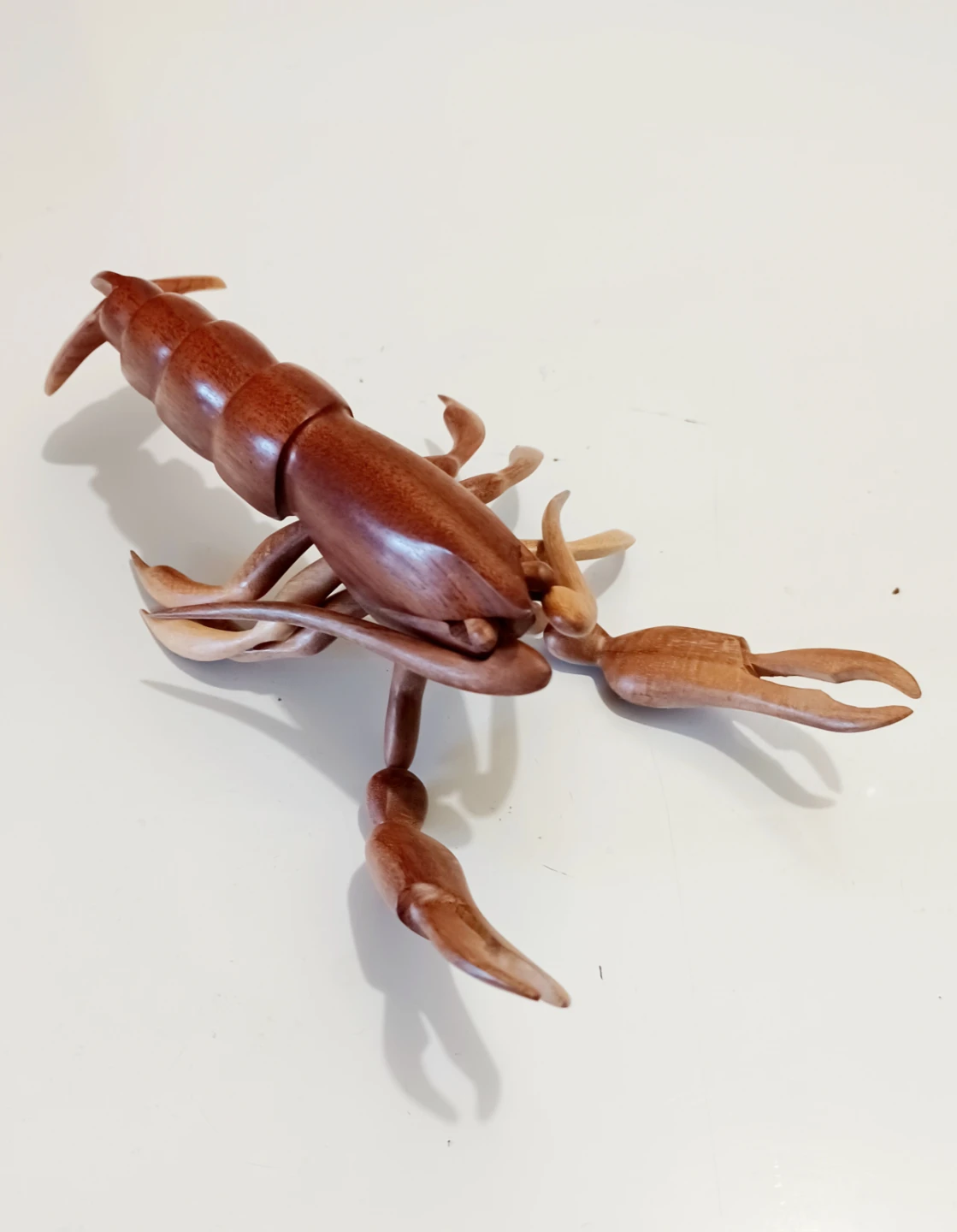 Large Handcrafted Wooden Lobster Sculpture