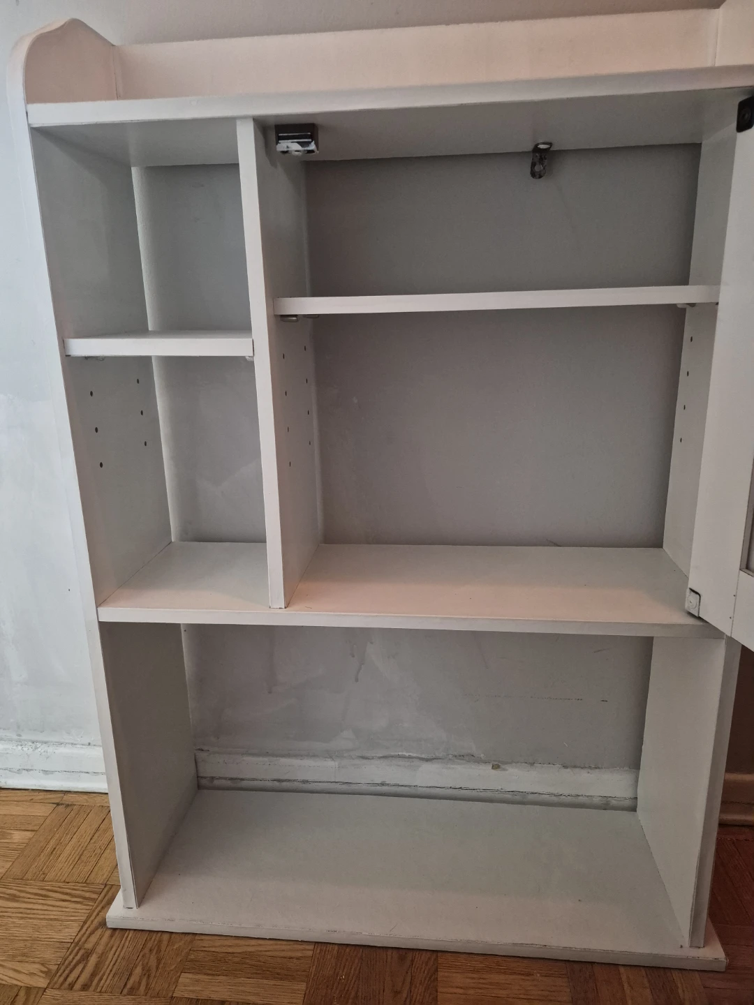 White Wall Vanity Shelf with Cabinet - photo 2