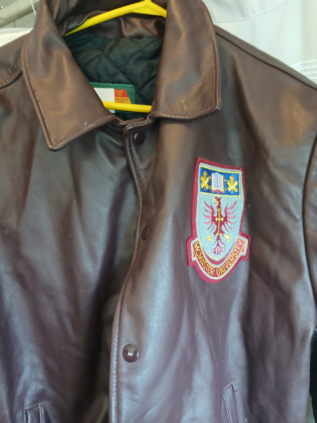 Vintage McMaster University Leather Varsity Jacket