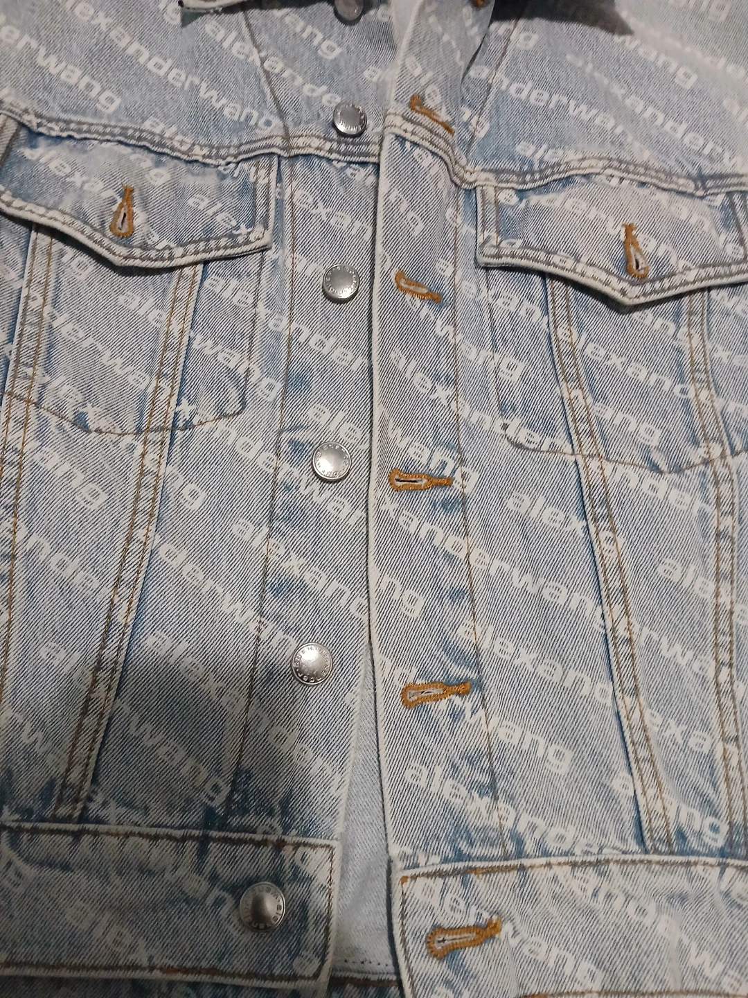 Alexander Wang Logo  Monogram Denim Jacket - photo 2