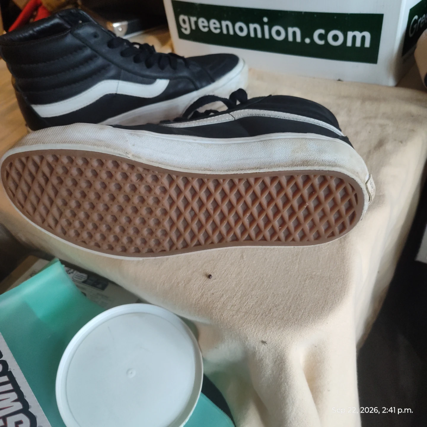 Vans Sk8-Hi Black Leather Sneakers - photo 3