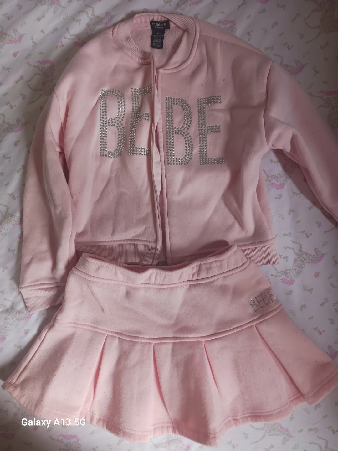 Bebe Sport Pink Girls Tracksuit Size 6X