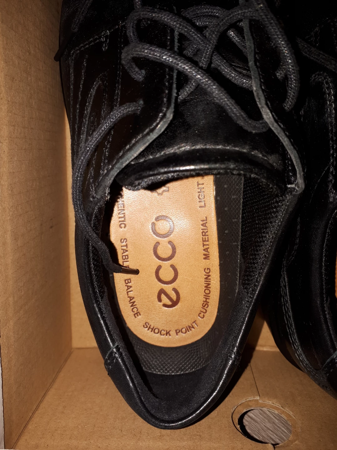 Ecco black leather dress shoes size 40 - photo 2