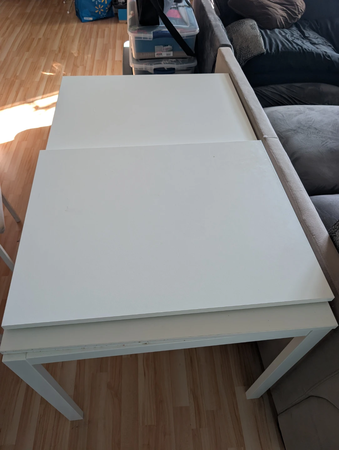 IKEA extendable white dining table - photo 5
