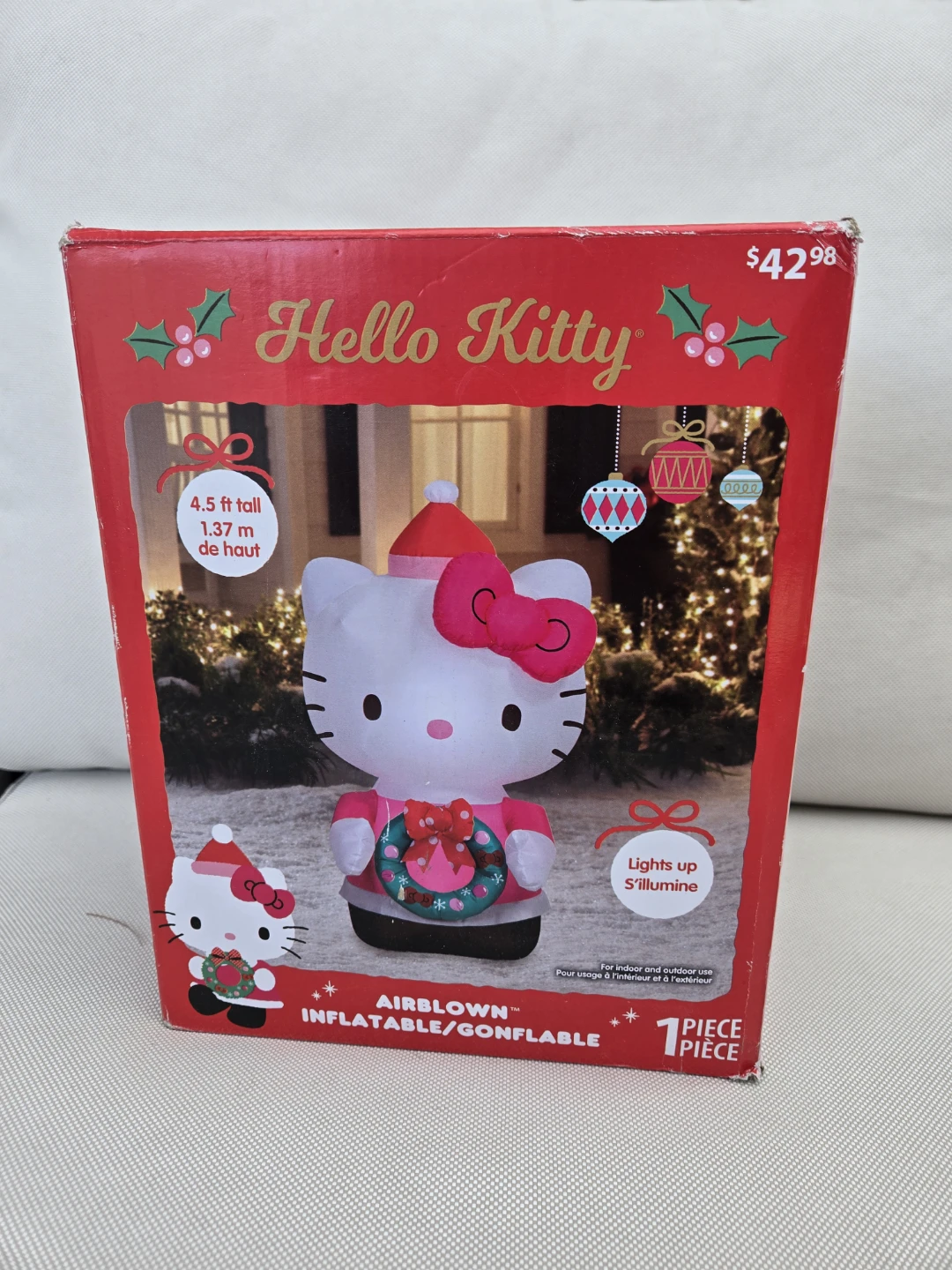 Christmas inflatalbe hello kitty 4.5ft decoration