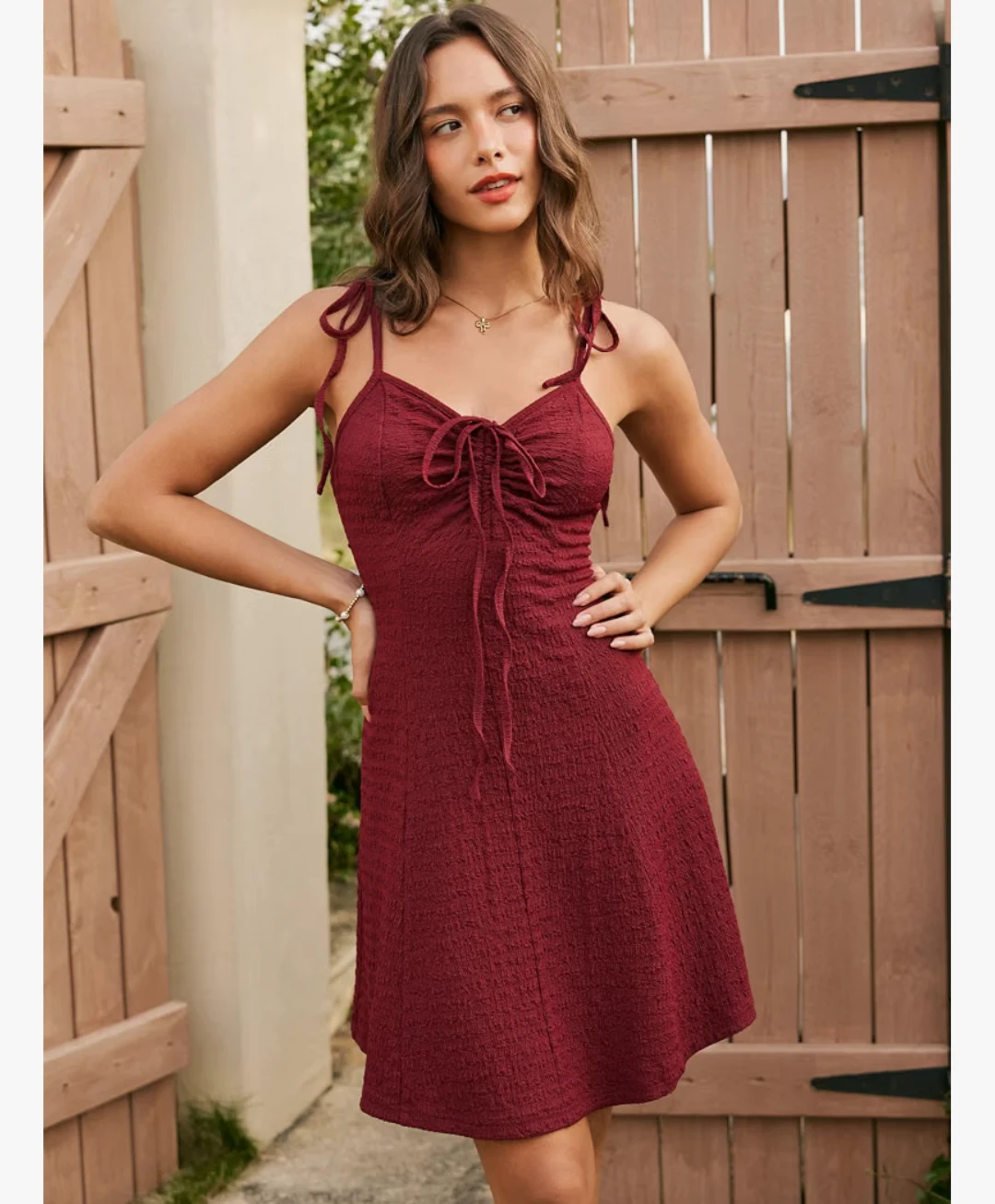 🏈Cider Burgundy Textured Mini Dress in excellent condition