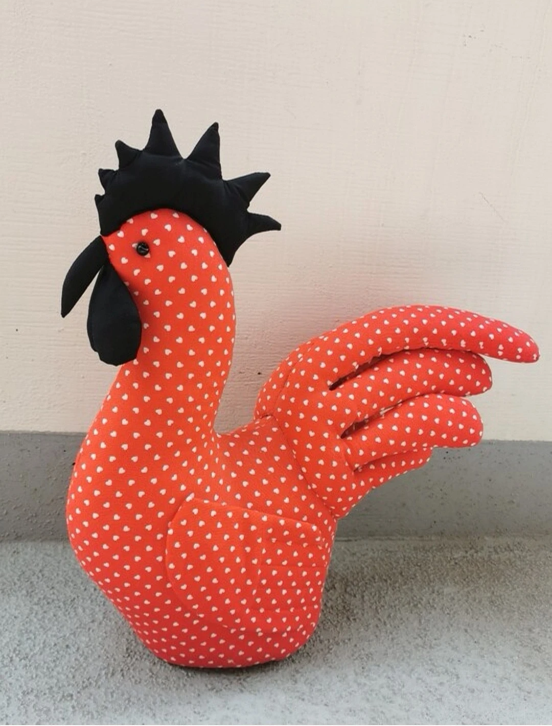Vintage Handmade Primitive Fabric Rooster - photo 2