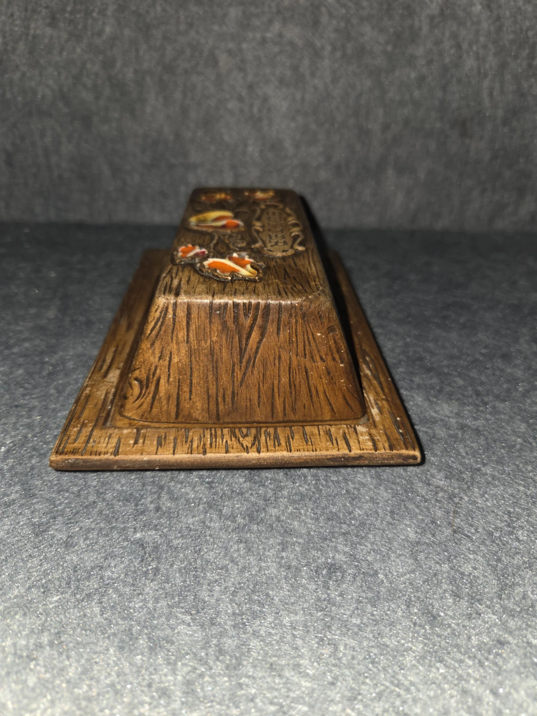 Vintage Faux Wood Butter Dish - photo 3