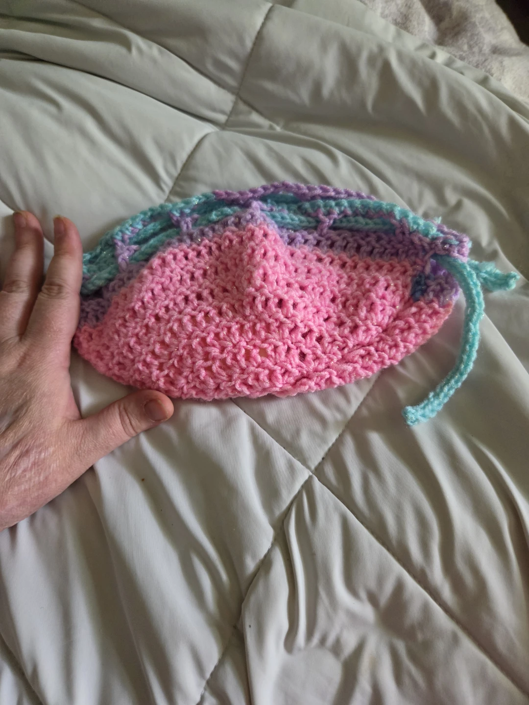 Crocheted Dice Pouch/rolling tray - photo 2