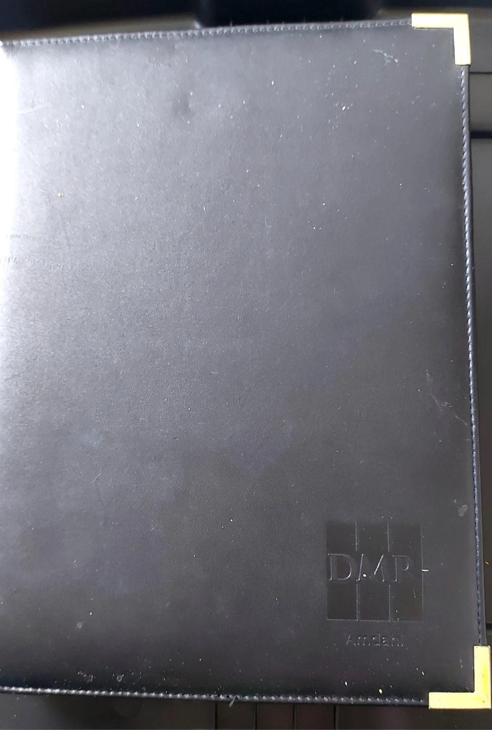 DMP Amdani Black Leather Portfolio