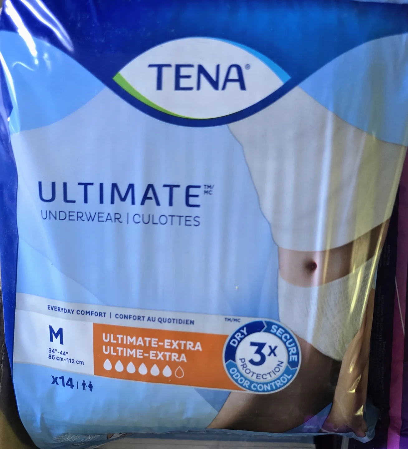 Women medium size incontinence underwear