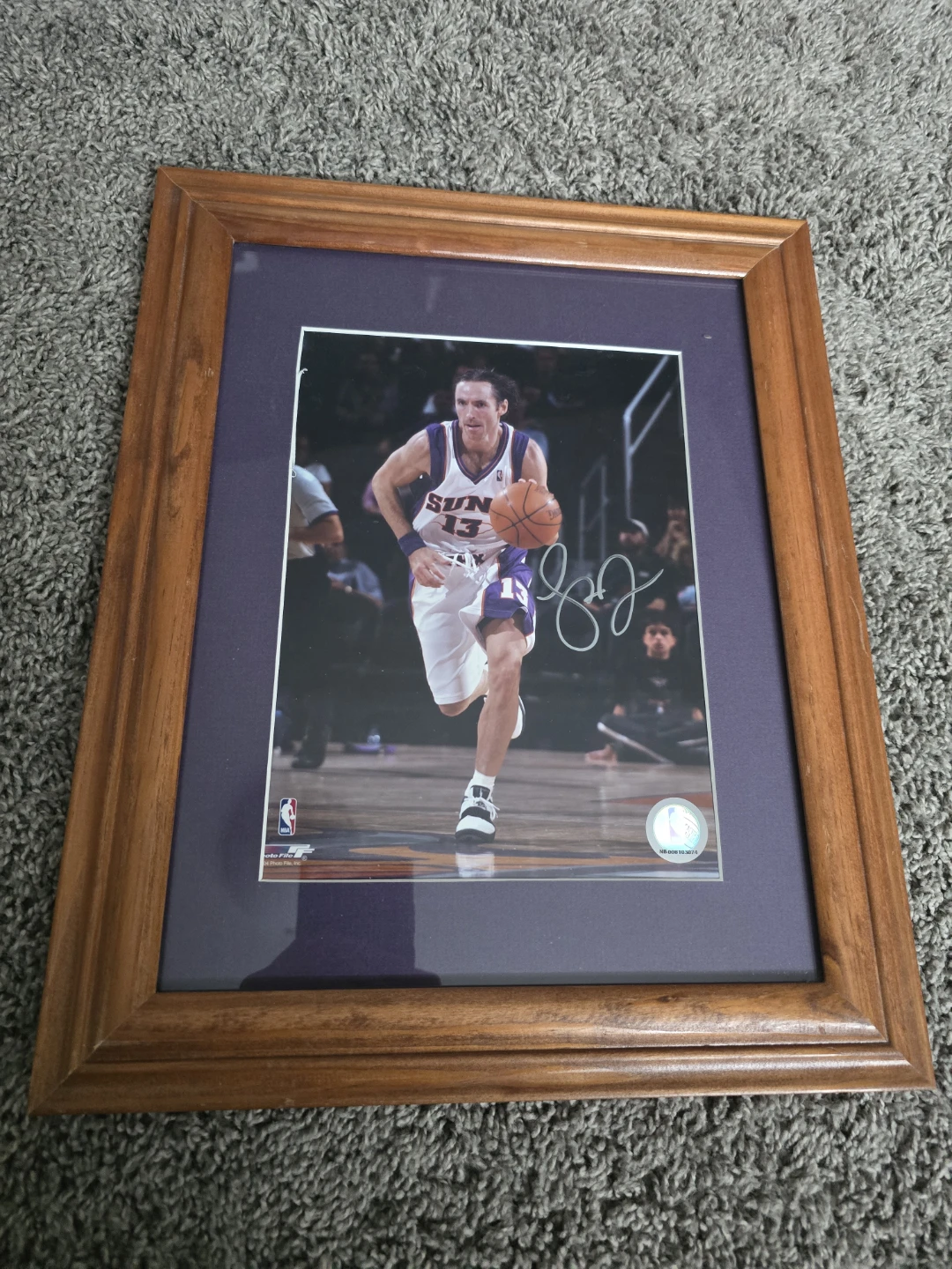Autographed Steve Nash Framed Photo