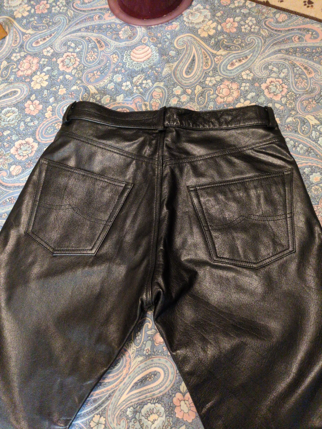 Black Real Leather Pants - photo 3