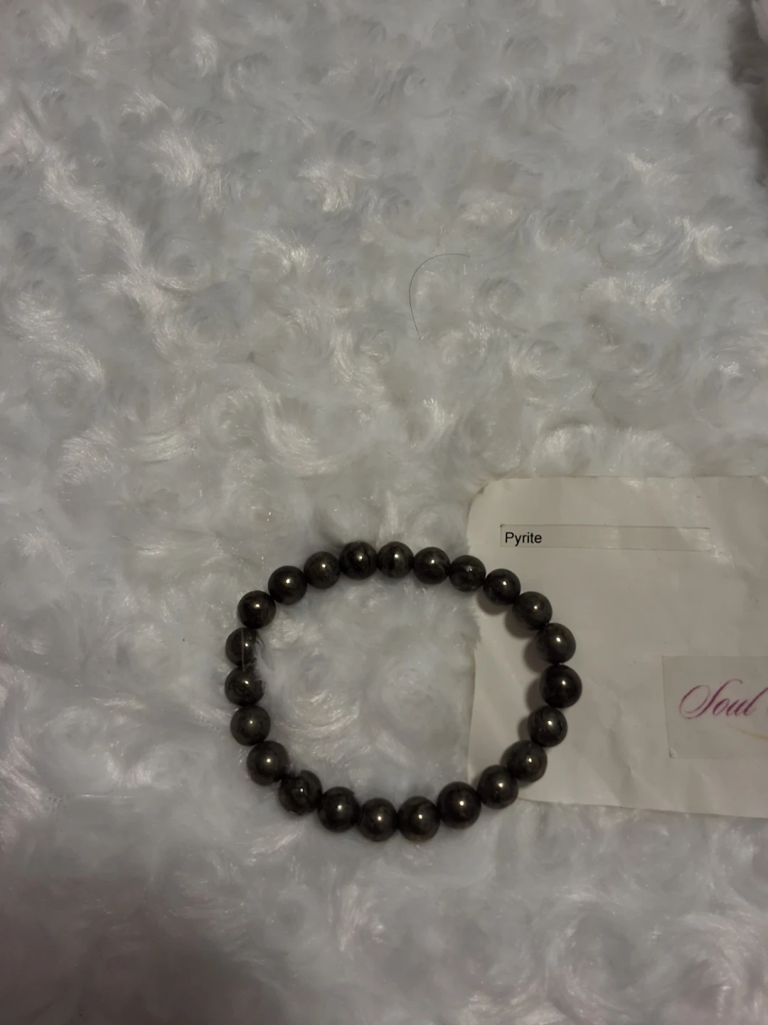 Pyrite bead bracelet