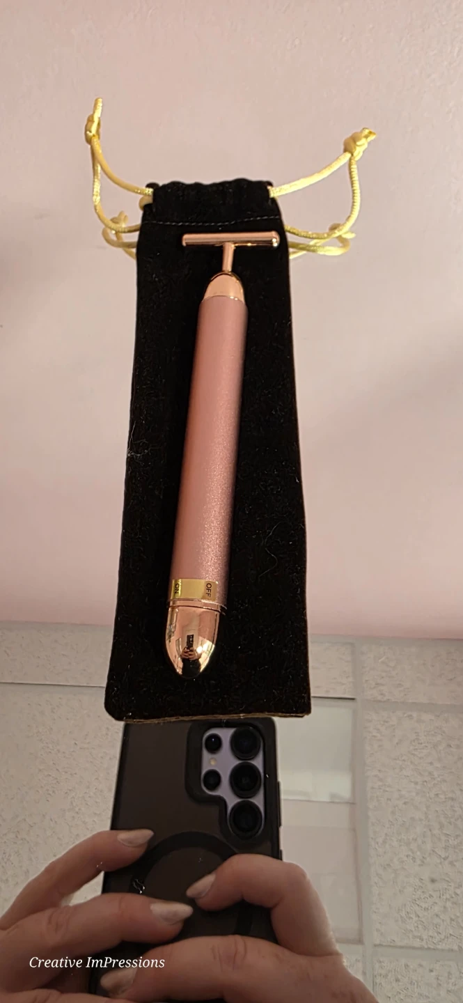 Rose Gold T-Bar Facial Massager