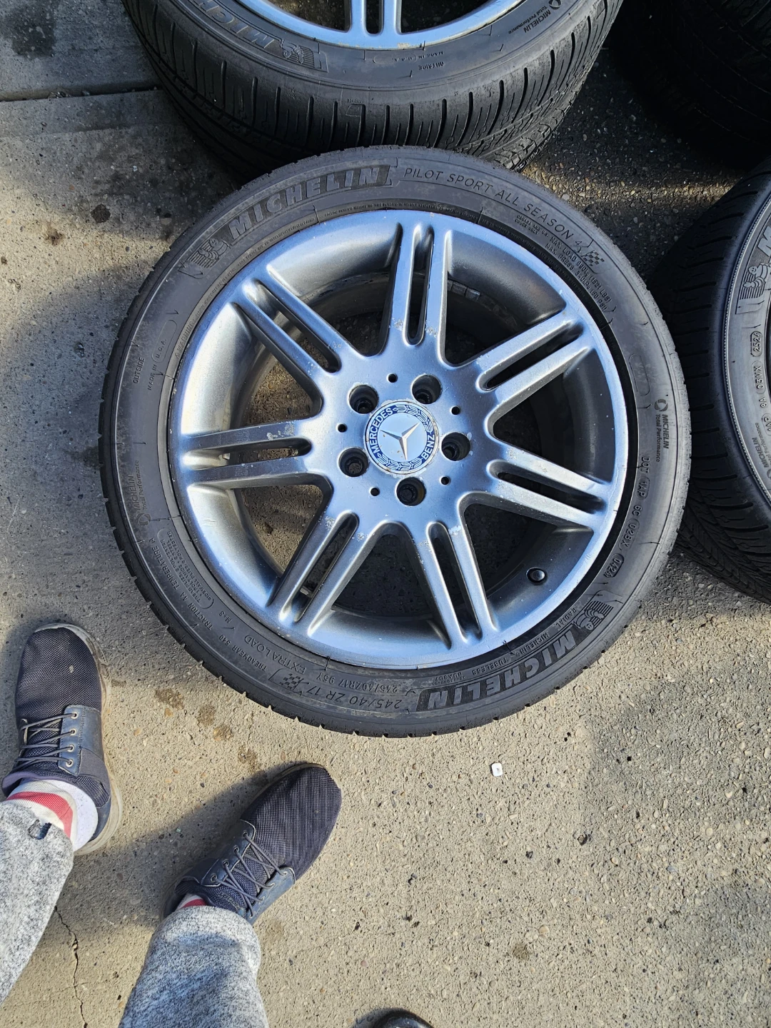Benz Alloy Wheels with Tires 225/45ZR17 and two 245/40ZR17 sizes