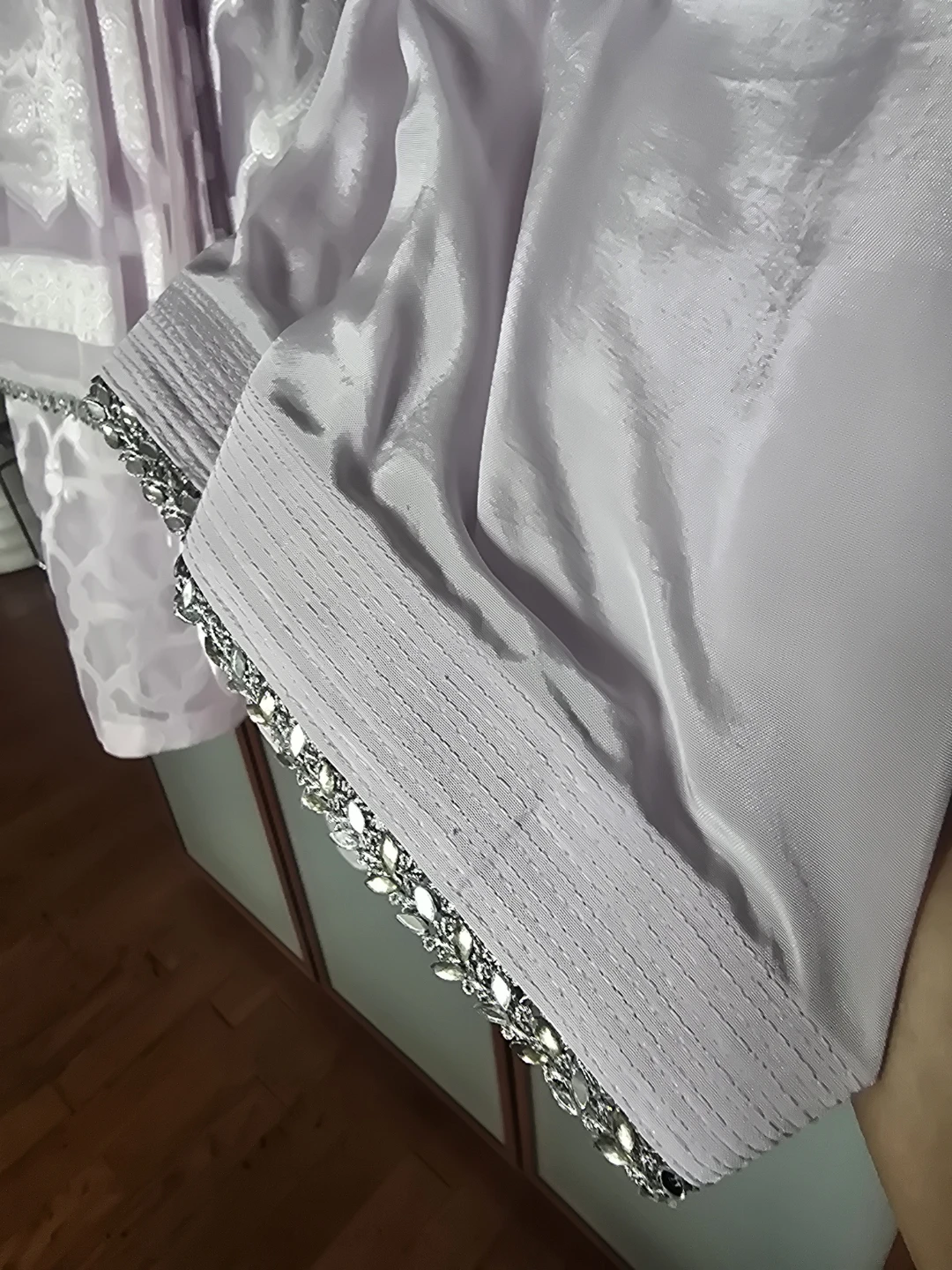 Lilac embroidered kurta and pants set with dupatta - photo 3