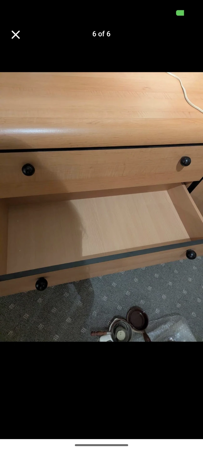 Wooden Dresser with 3 Drawers , 4 shelves and hidden drawer - photo 4