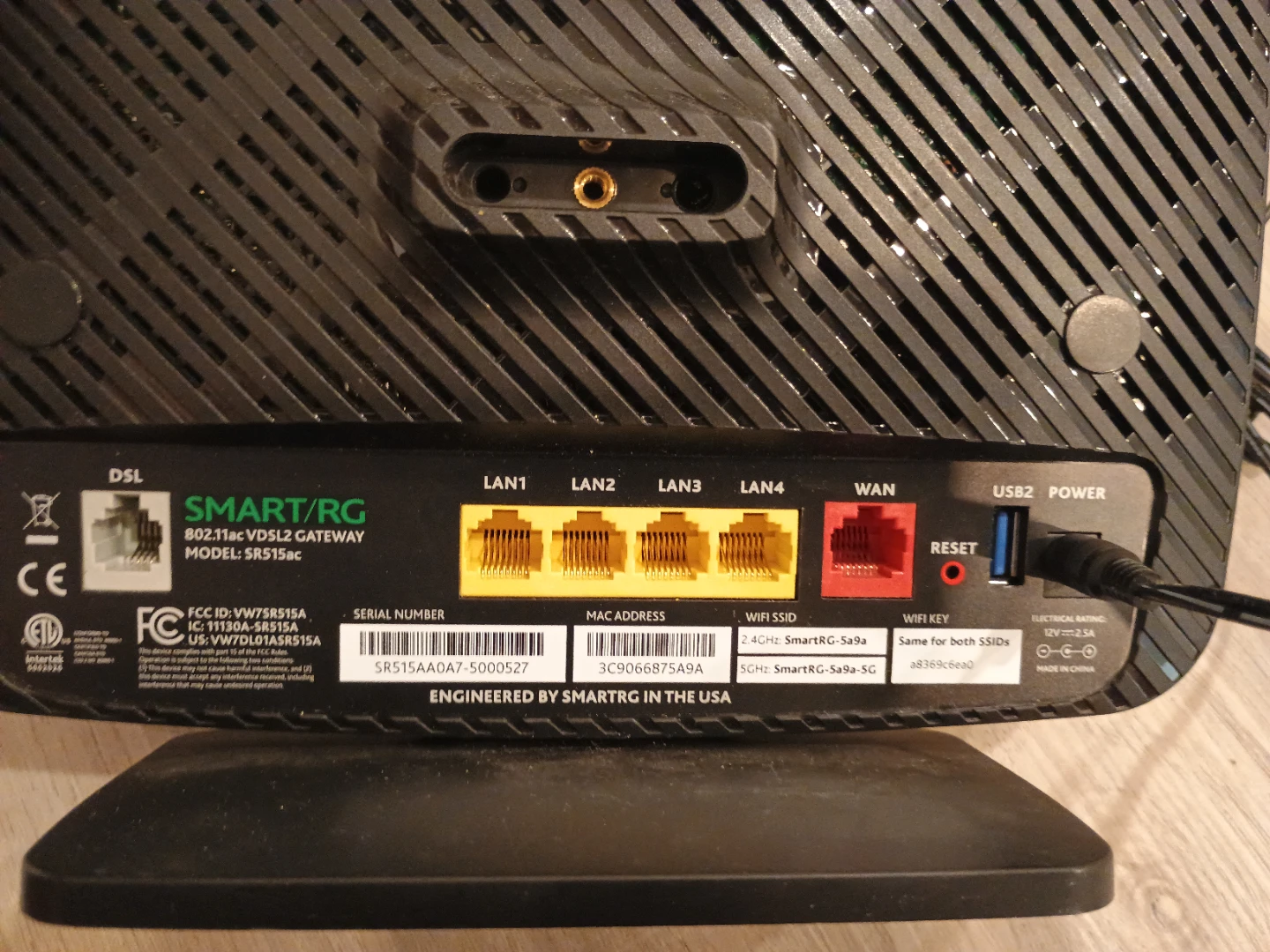 SmartRG SR515ac 802.11ac VDSL2 Gateway - photo 3