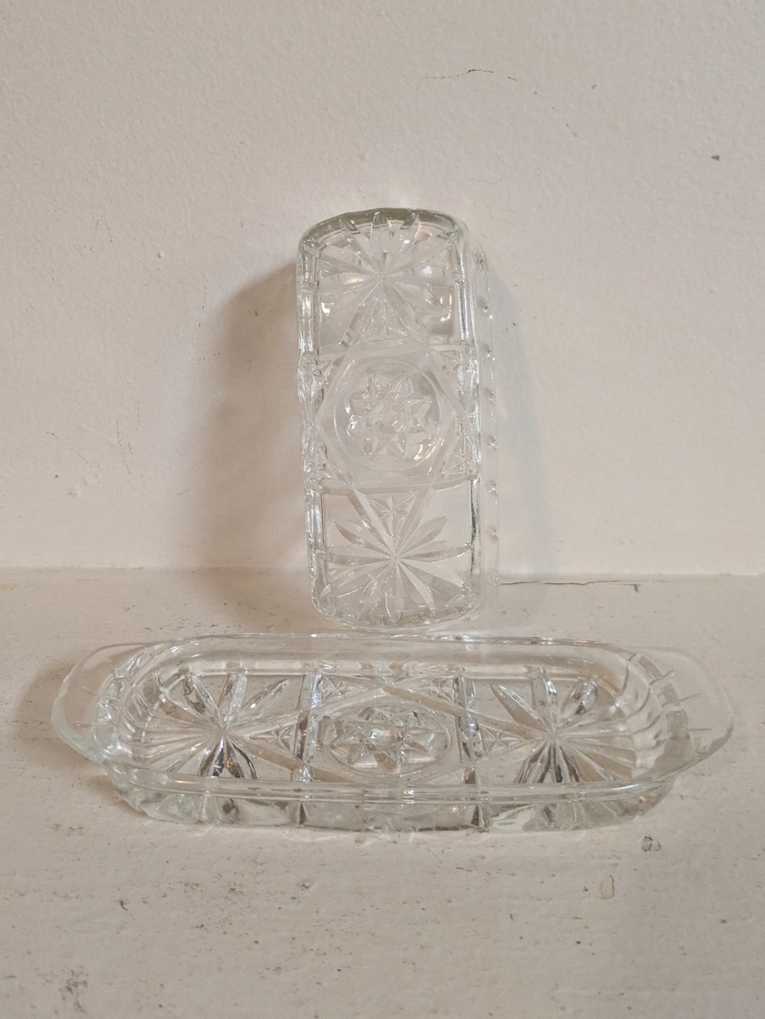 Vintage Pressed Glass Butter Dish - photo 3