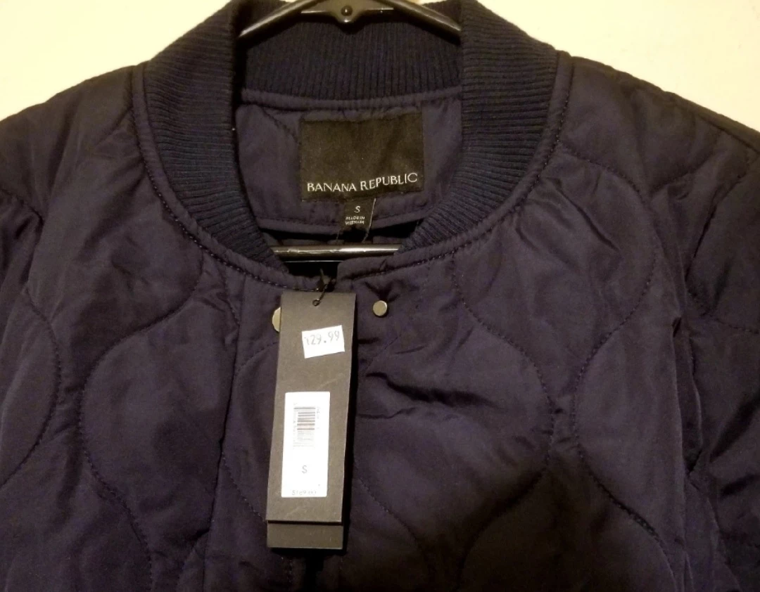 NWT BR Women's Water-Resistant Quilted long bomber jacket, Small - photo 3