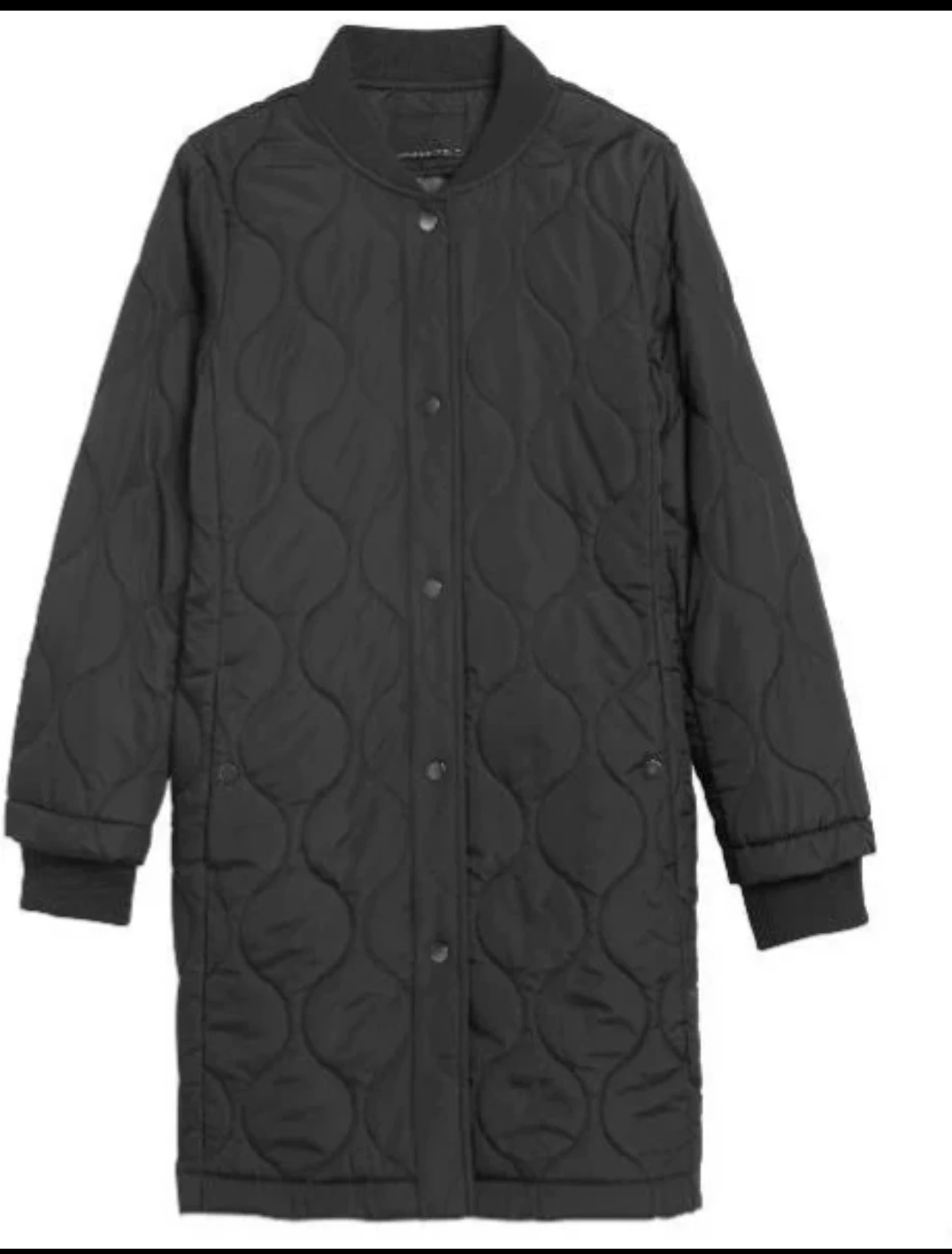 NWT BR Women's Water-Resistant Quilted long bomber jacket, Small - photo 5