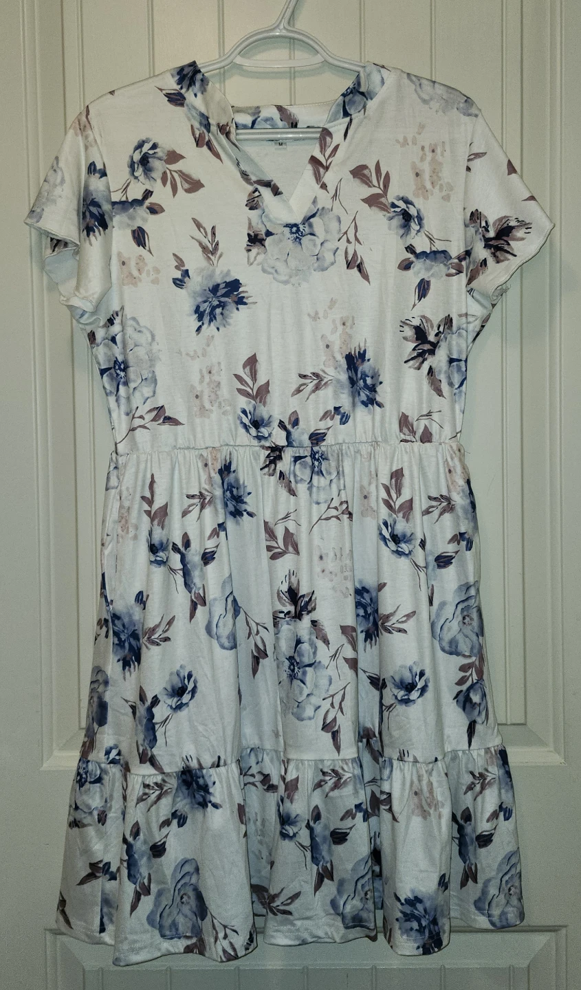 Floral Print V-Neck Dress