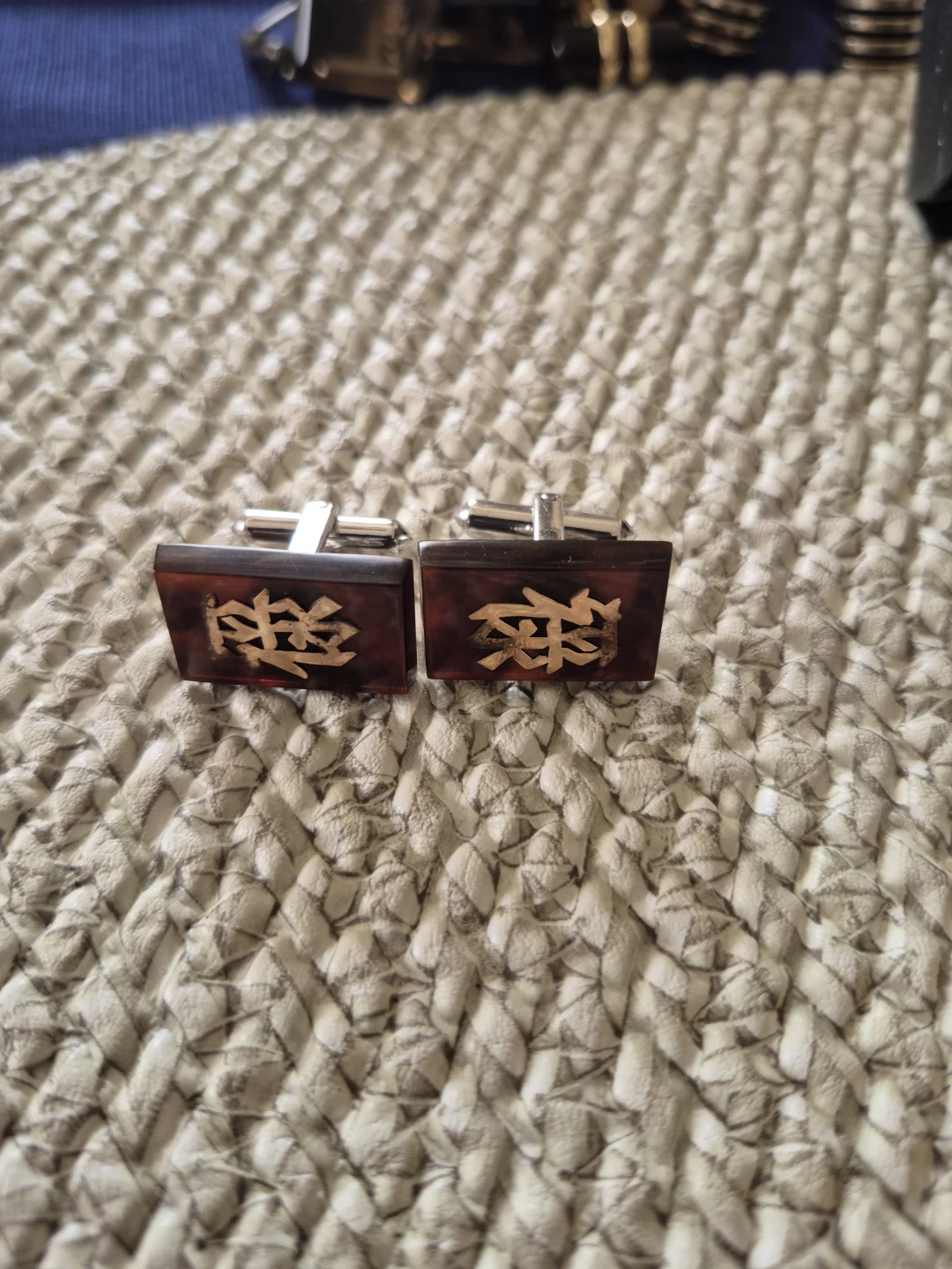 Vintage Chinese Character Cufflinks - photo 3