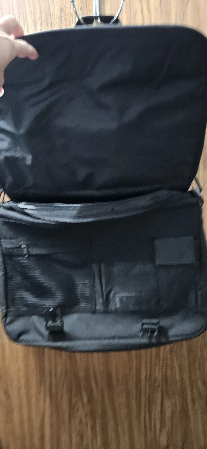 Black Messenger Bag with Adjustable Strap - photo 4