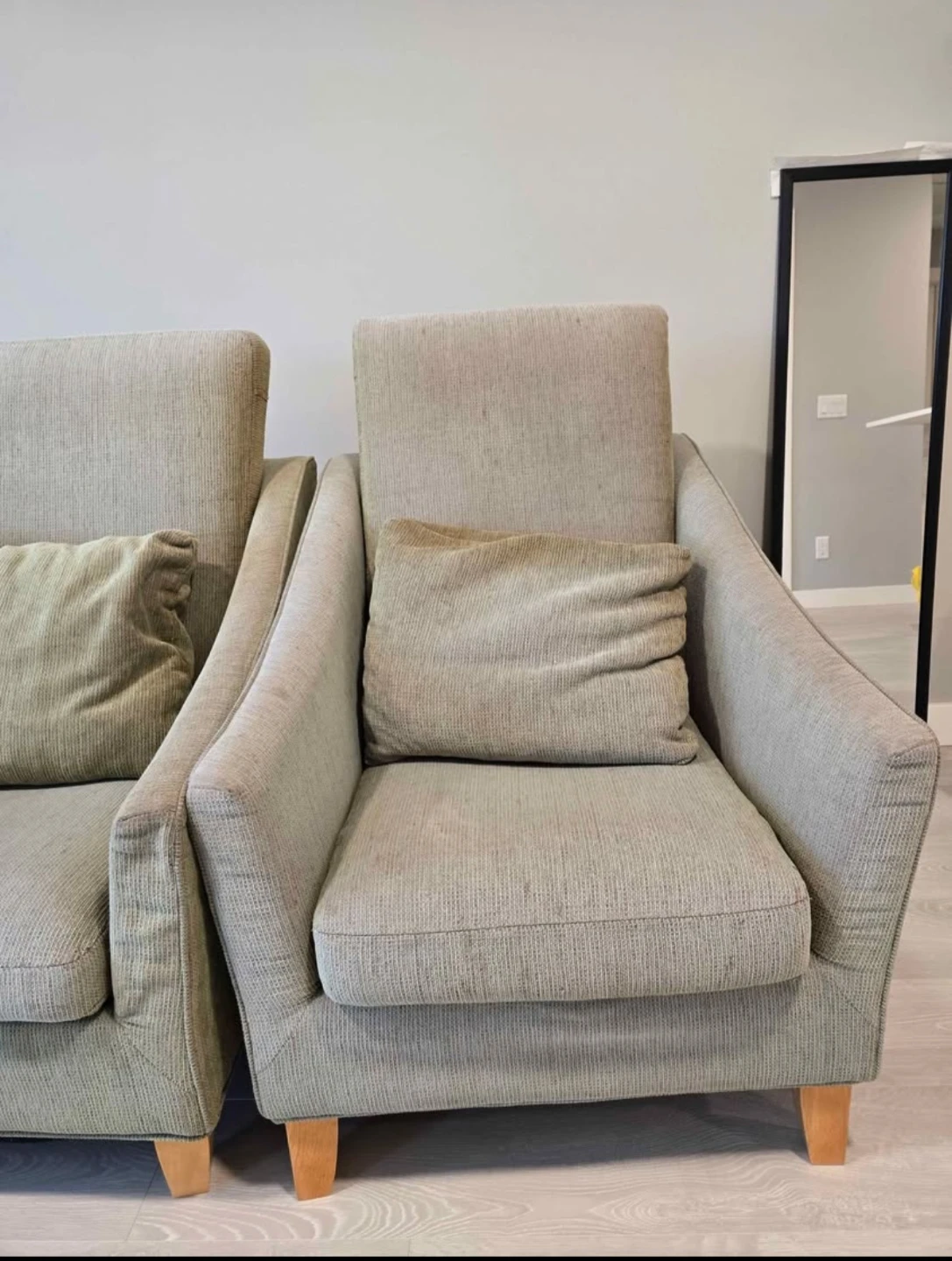 Light Grey / green Armchairs (Set of 2) - photo 4