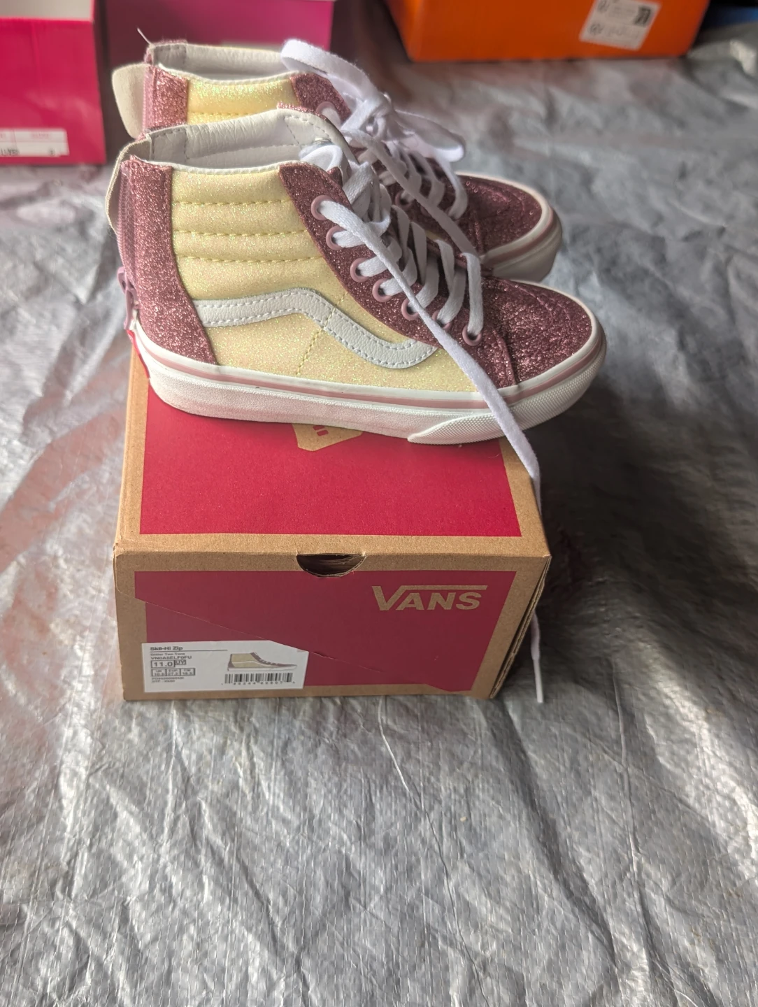 Vans Sk8-Hi Zip Glitter Sneakers Size 11 - photo 2