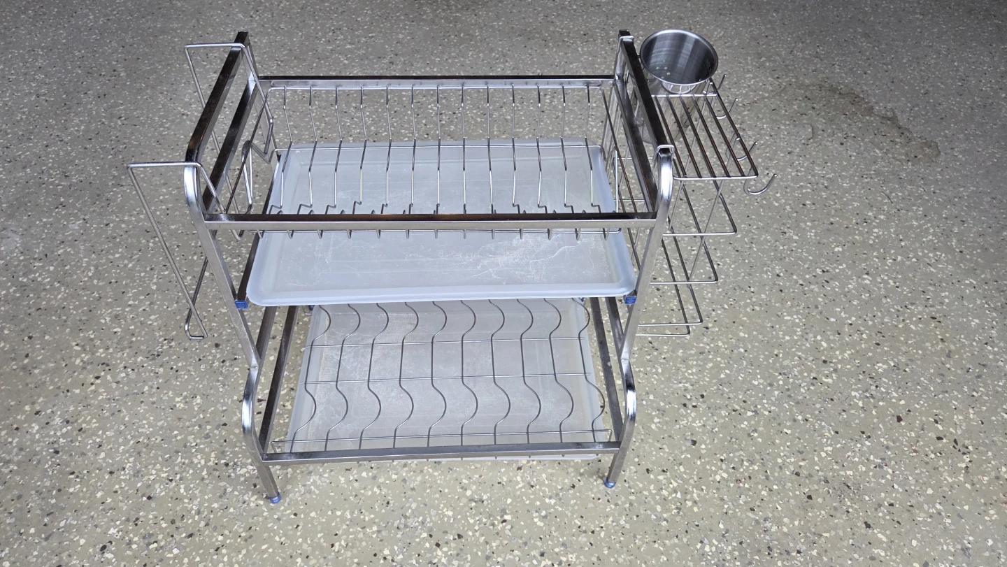 Two-Tier Stainless Steel Dish Drying Rack - photo 3