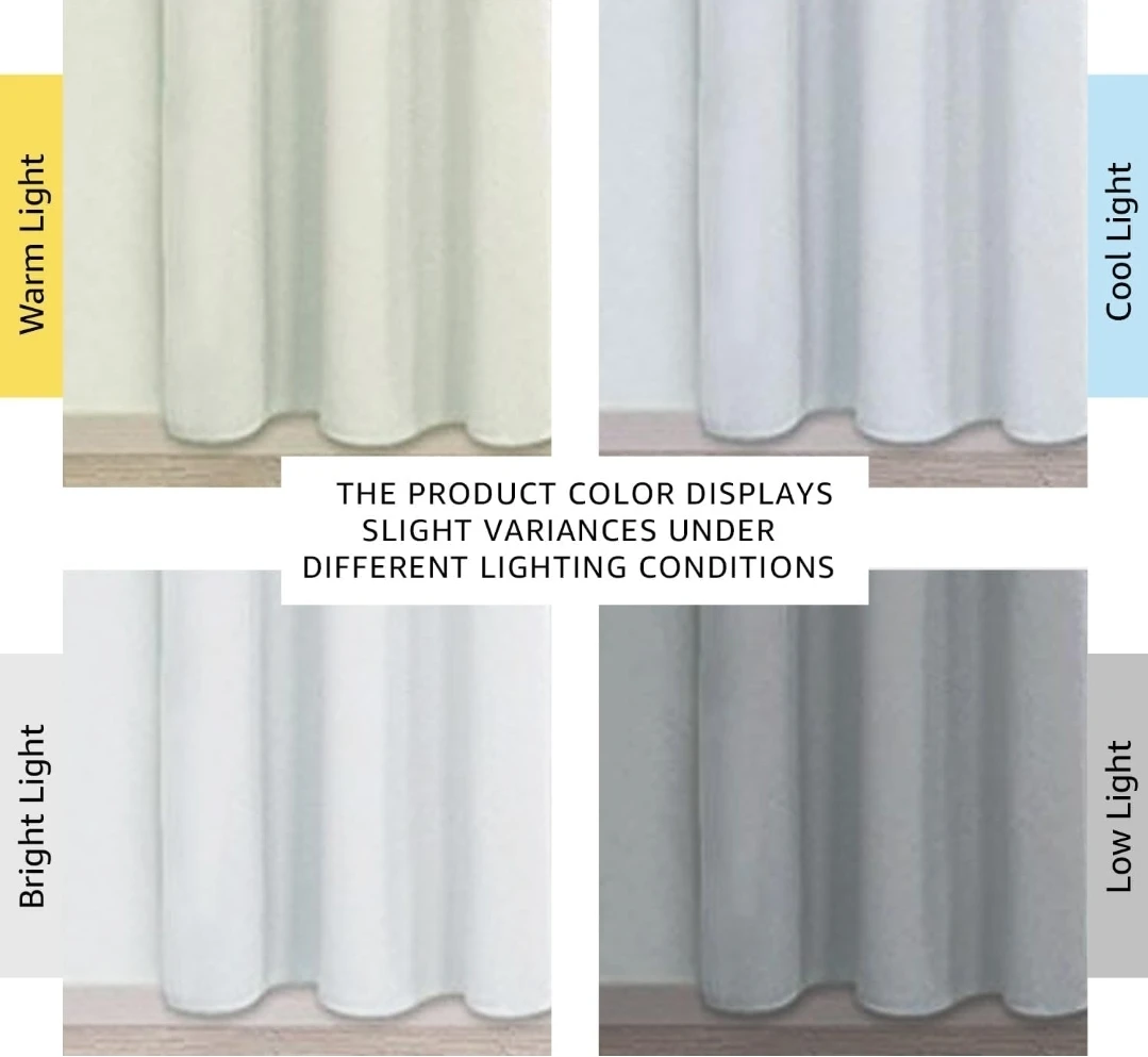 Blackout Curtains 2 Panels Greyish White 42x84 - photo 3