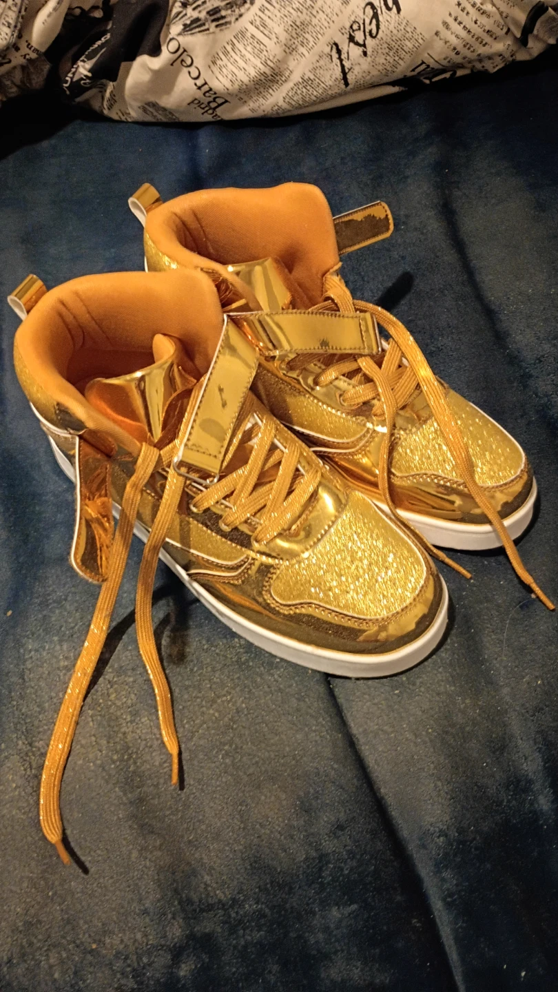 Gold High-Top Sneakers - photo 2