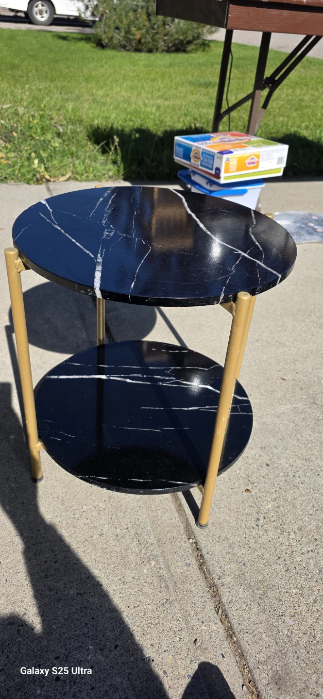 Two-Tier Round Side Table