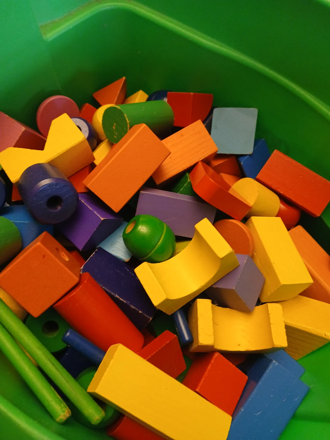 Melissa and Doug Assorted Colorful Wooden Building Blocks