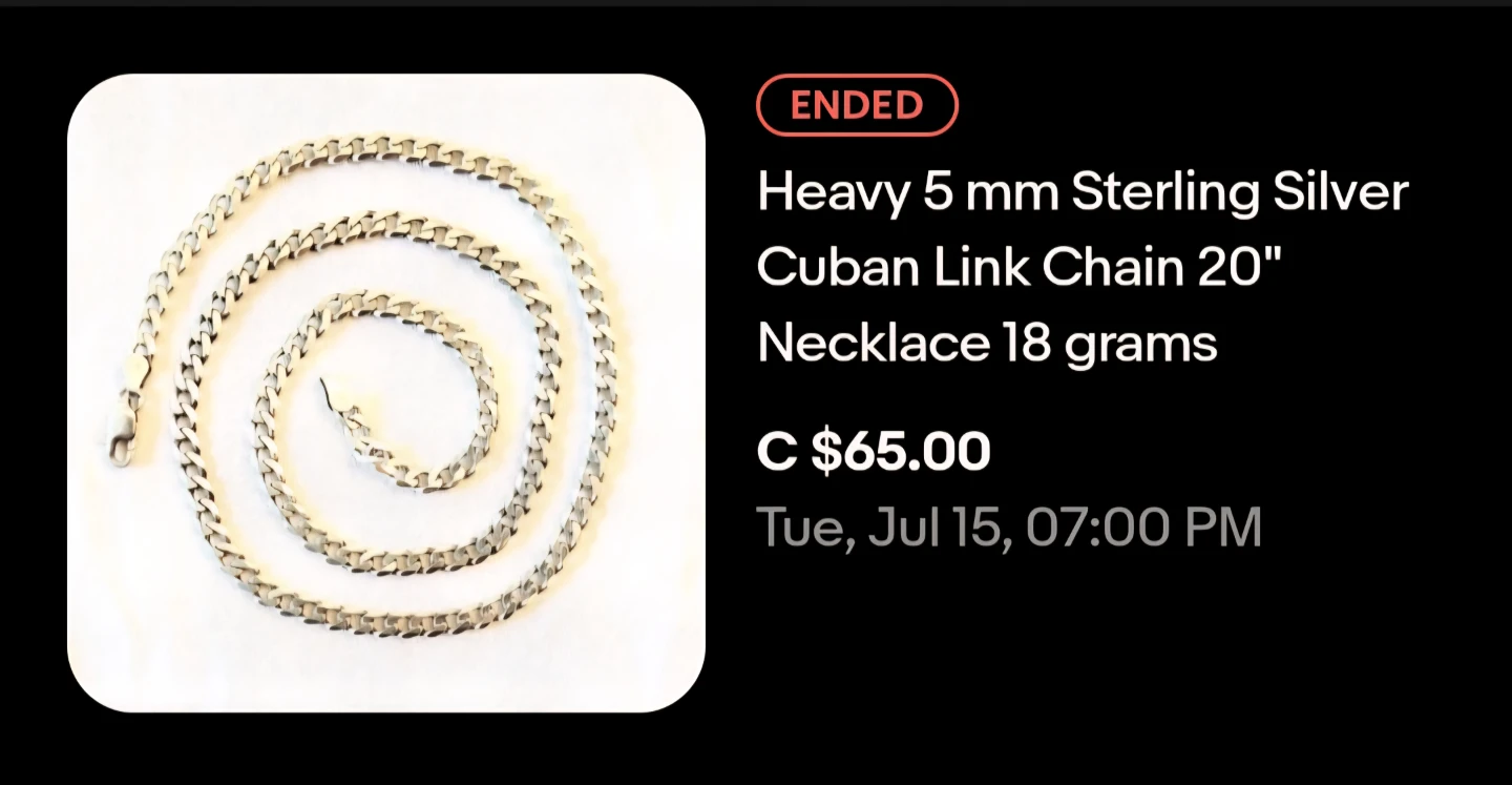 24 inch 6mm Italian Silver .925 Cuban Link Necklace - photo 3