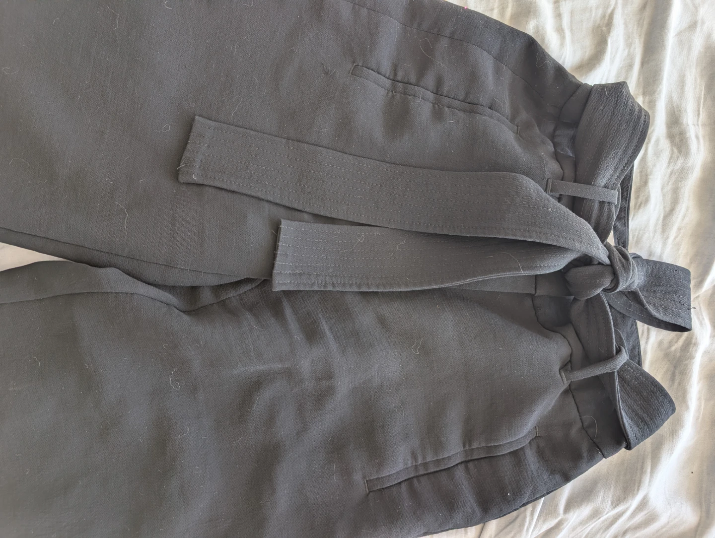 Wilfred Black Tie-Waist Trousers Size 2 - photo 2