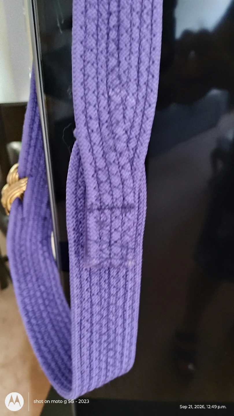 🏈 Purple Belt with Gold Buckle - photo 2