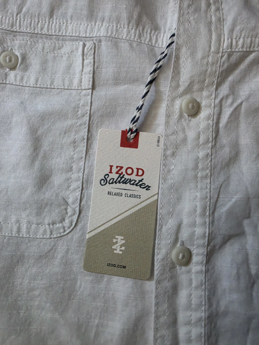 IZOD Saltwater Relaxed Classics Shirt - White 🏈 - photo 4