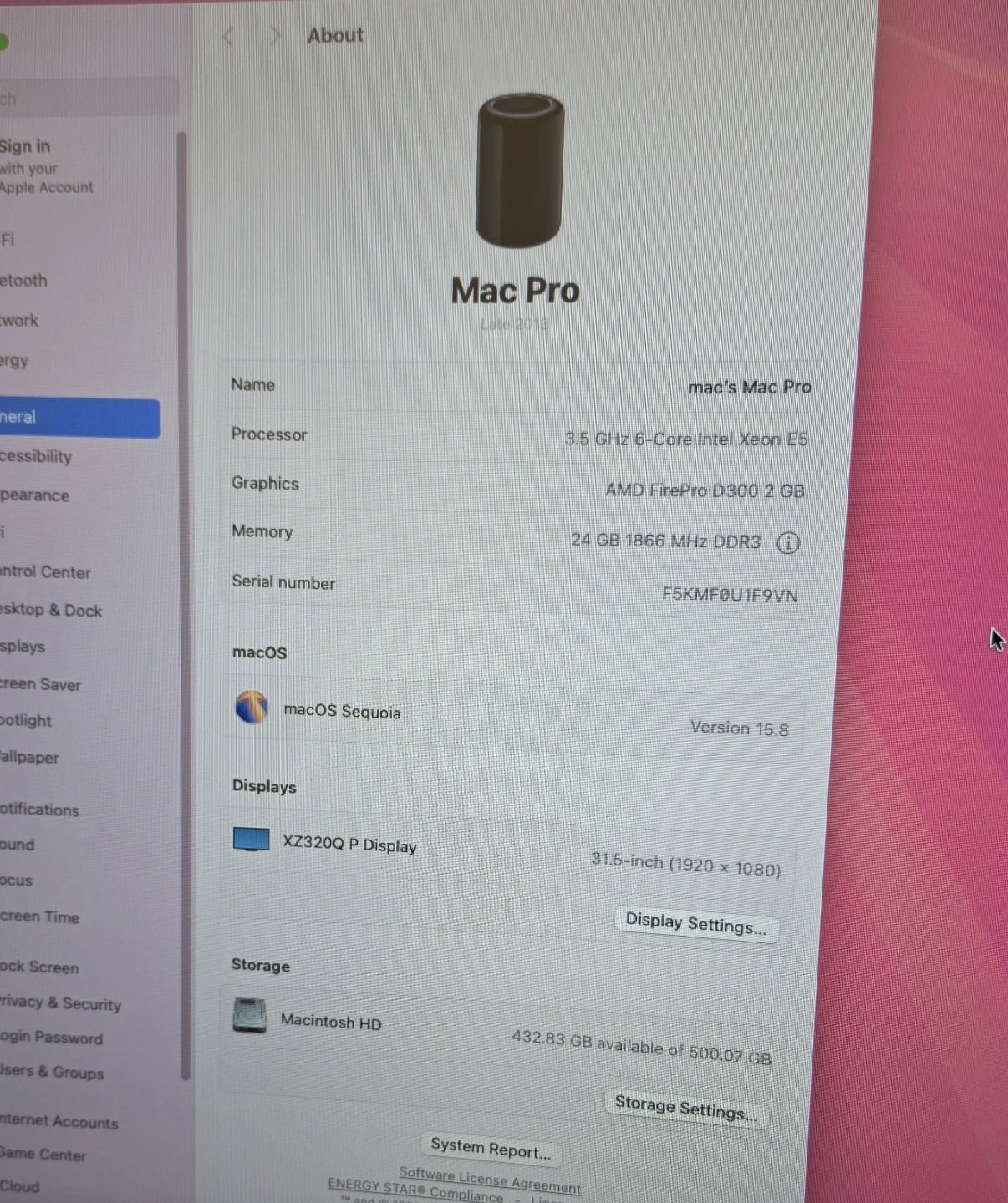 Apple Mac Pro Late 2013 6-Core Xeon