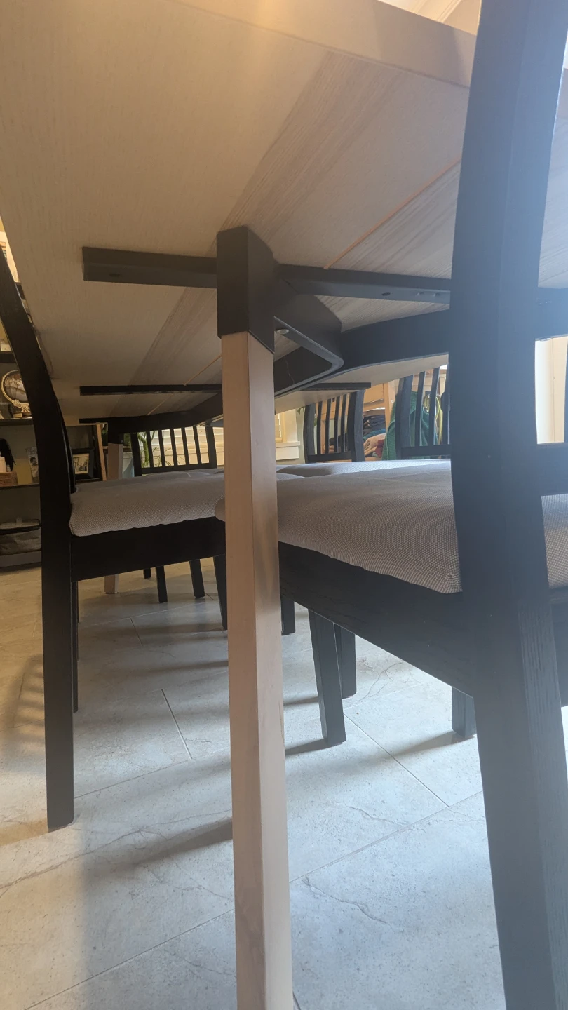 IKEA Ypperlig Dining Table (Ash wood) & 6 Chairs (black) - photo 5