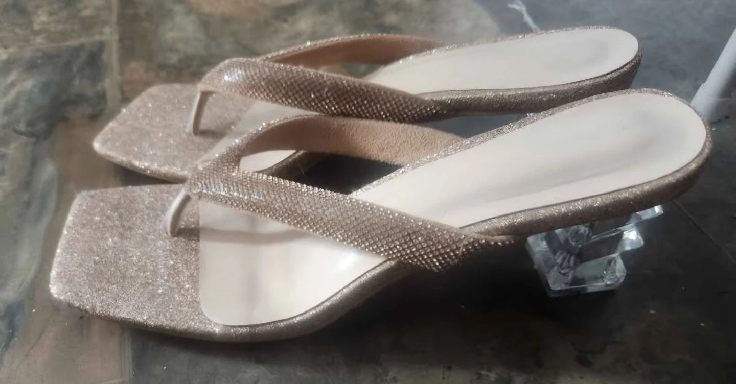 Sparkly Glitter Thong Heels size 11